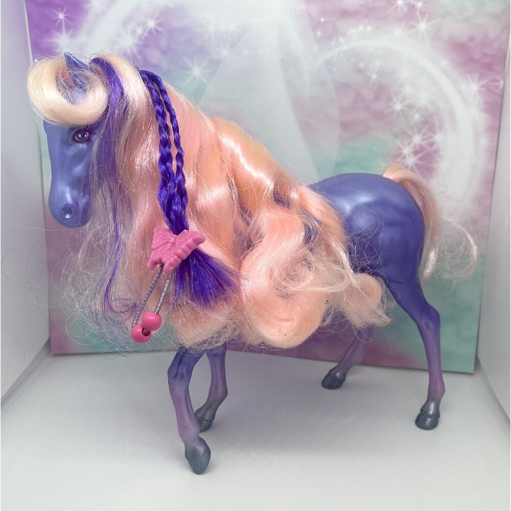 Vintage 1987 Fashion Star Fillie Star Niki Purple Pink Hair Tail Trim